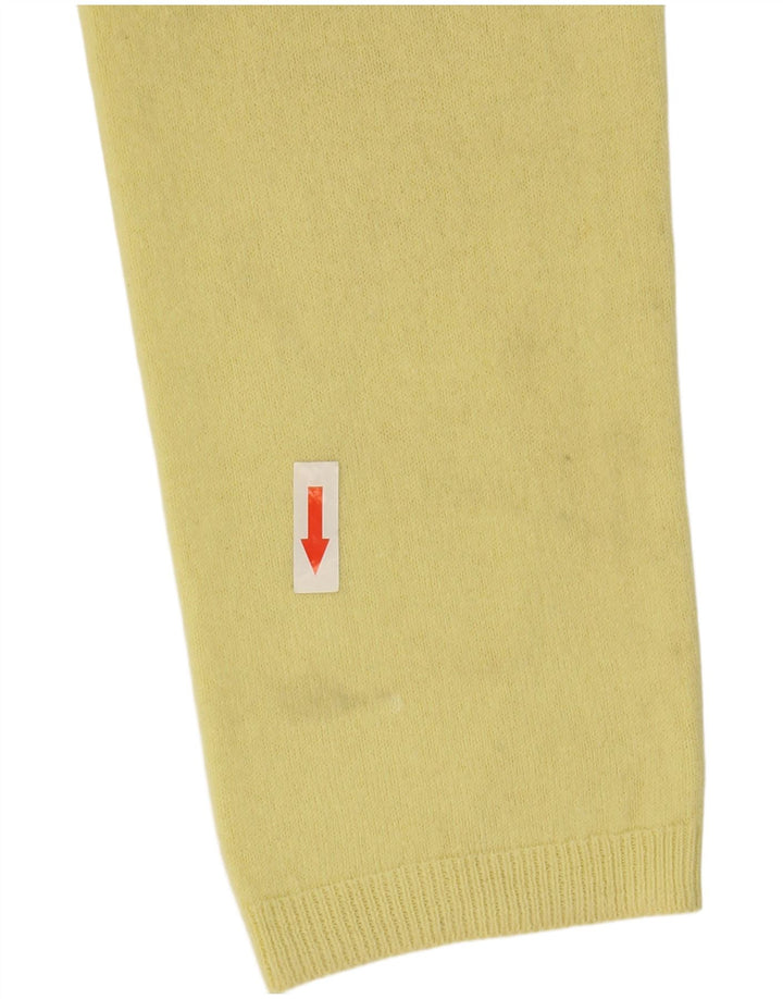 Marks & Spencer Womens Crew Neck Jumper Sweater UK 12 Medium Yellow