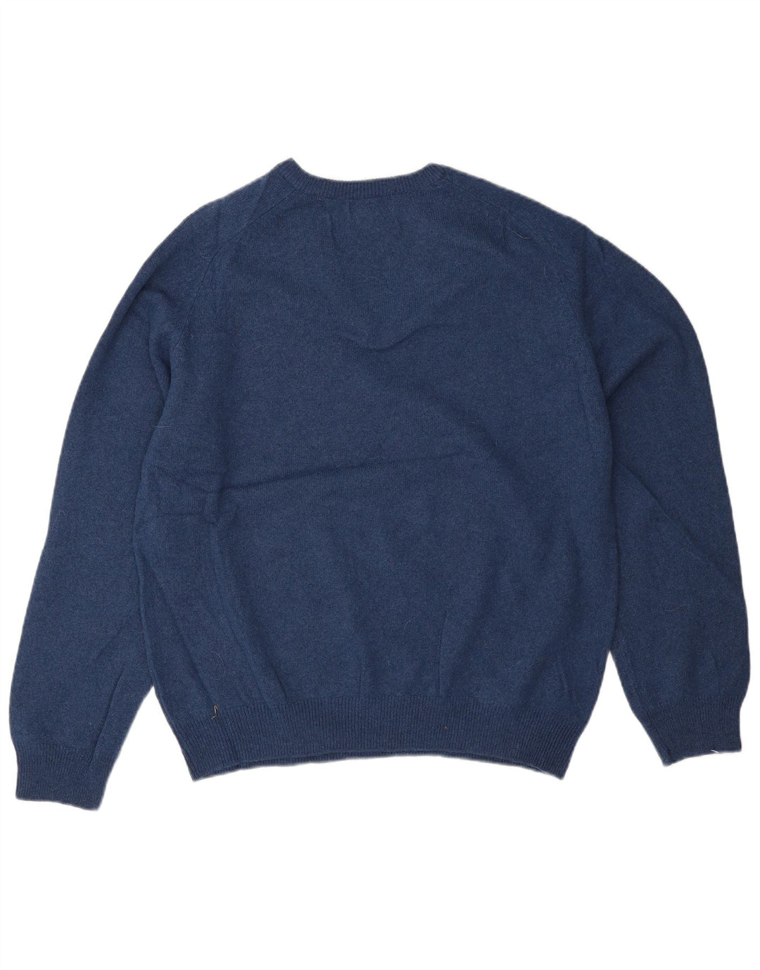 Suéter masculino Marks & Spencer com decote em V XL lã azul