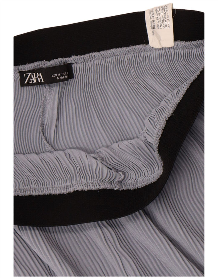 Zara Womens Cullotes Capri Trousers Medium W28 L21 Blue Colourblock