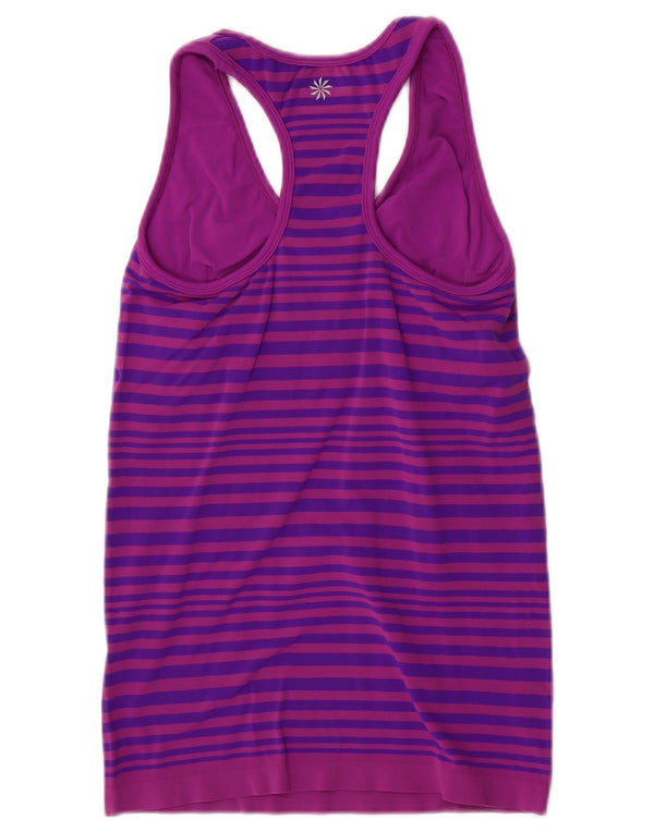 Canotta da donna Athleta UK 12 Nylon a righe viola medio
