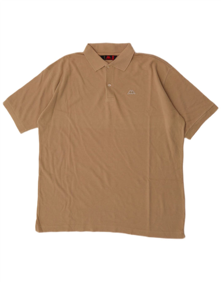 Kappa Mens Polo Shirt 2XL Beige Cotton