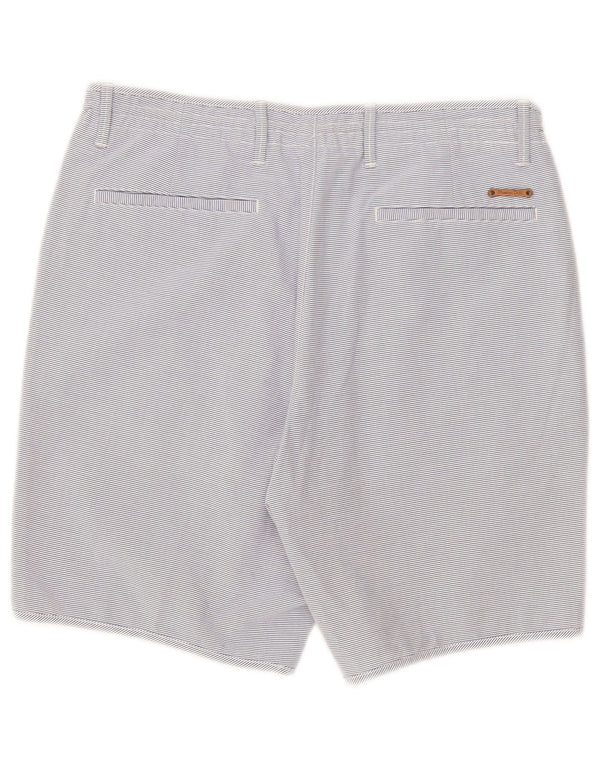 Massimo Dutti Herre Chino Shorts EU 42 Large W32 Blue Pinstripe Bomuld