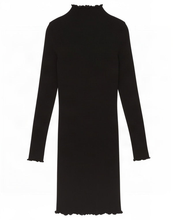 Vestito aderente a maniche lunghe da donna Zara UK 10 piccolo nero