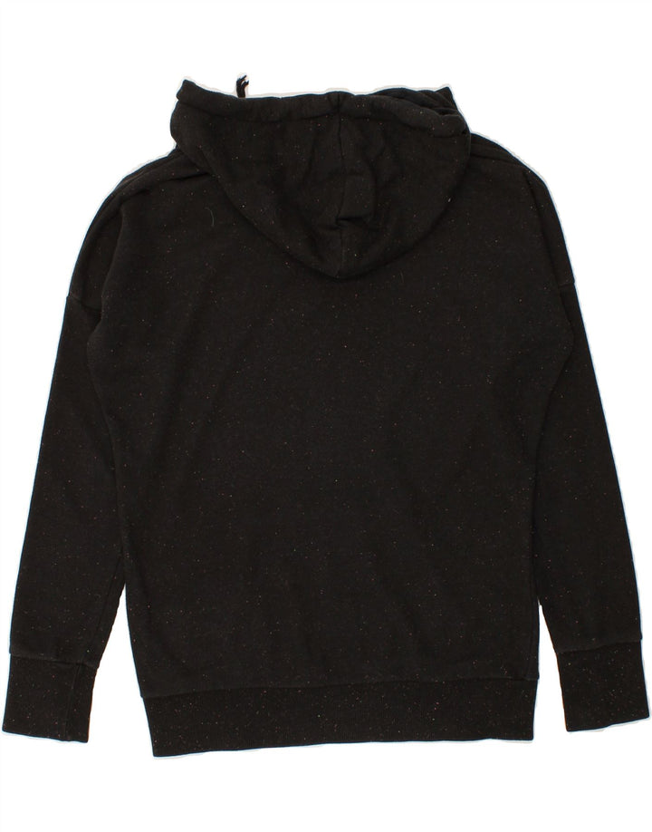 PUMA Womens Hoodie Jumper UK 12 Medium Black Flecked Vintage Puma and Second-Hand Puma from Messina Hembry 