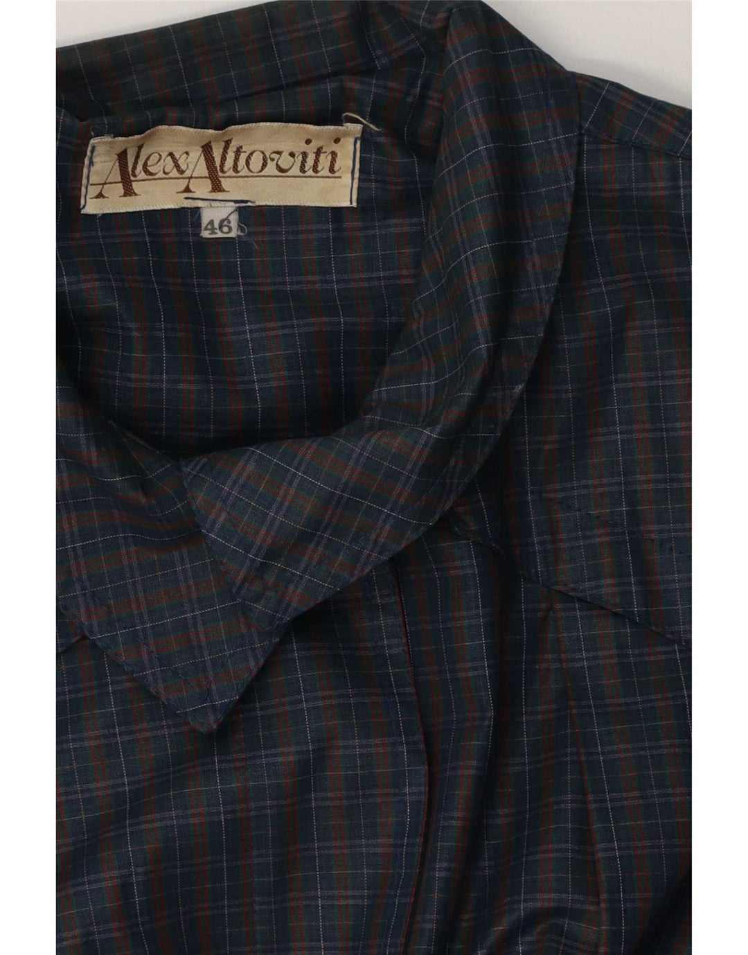 Alex Altoviti Womens Oversized Raincoat IT 46 Large Navy Blue Check