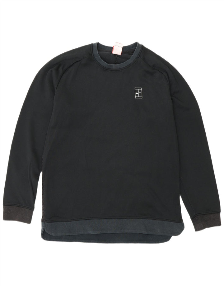 Nike Mens Sweatshirt Jumper Medium Black Cotton