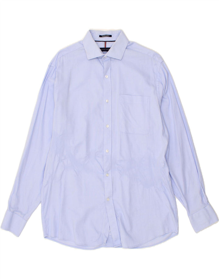 TOMMY HILFIGER Mens Wrinkle Resistant Shirt Size 15 1/2 Medium Blue Vintage Tommy Hilfiger and Second-Hand Tommy Hilfiger from Messina Hembry 