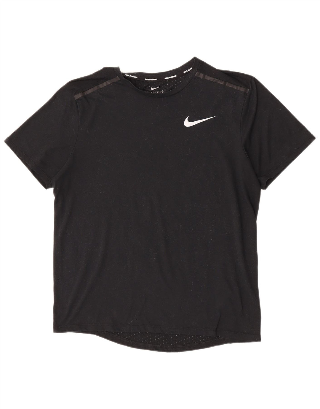 Nike Mens Dri Fit T-Shirt Top Medium Black Polyester