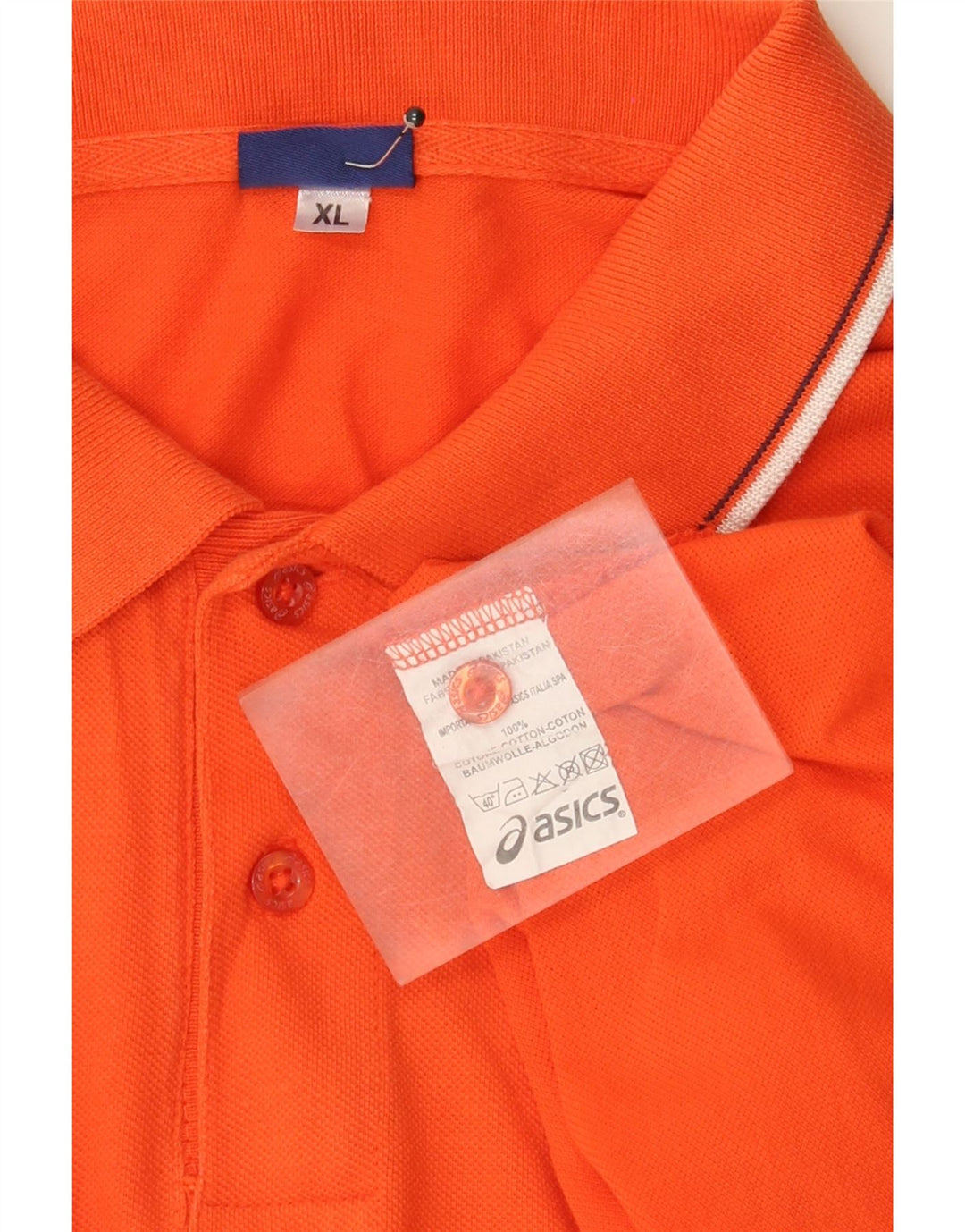 Polo Asics Uomo XL Cotone Arancione