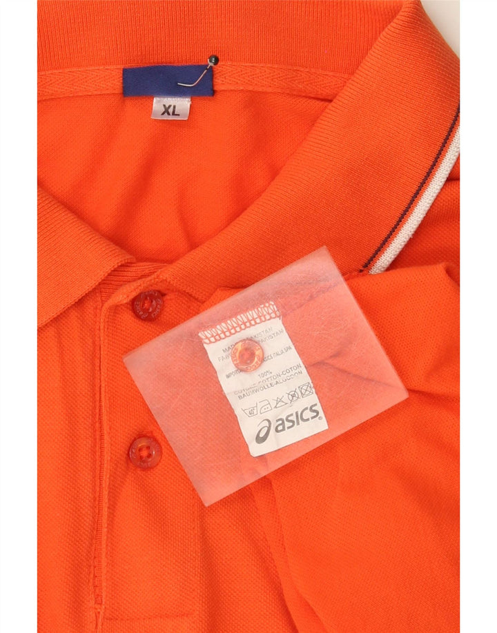Polo Asics Uomo XL Cotone Arancione