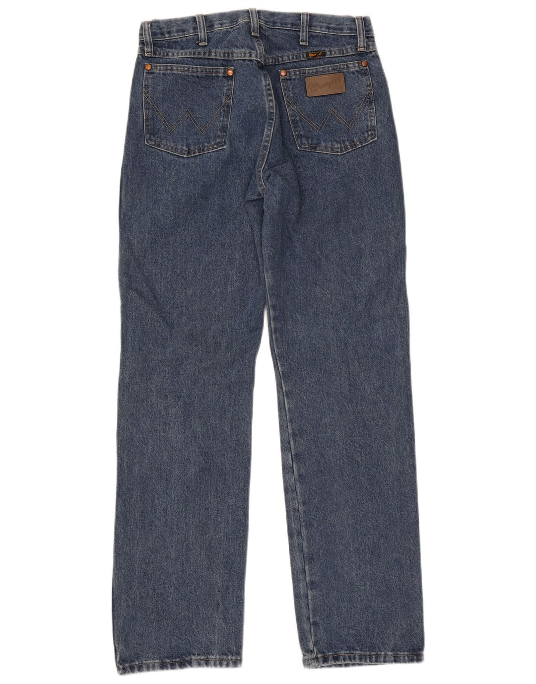 Wrangler Mens Straight Jeans W32 L32 Azul Algodão