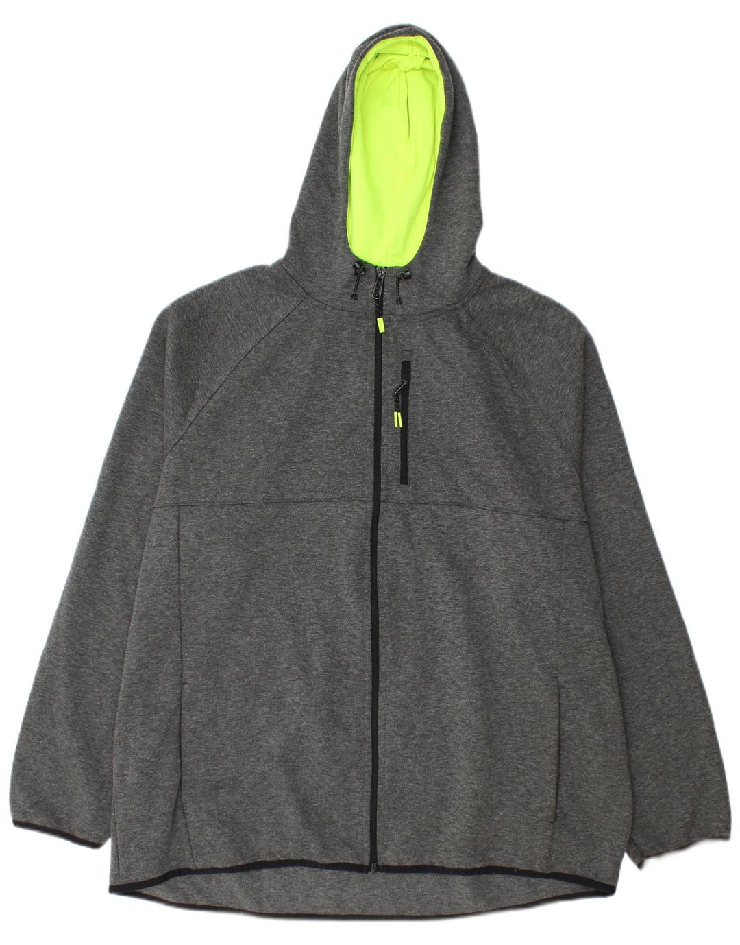 Maglione con cappuccio e zip da uomo Russell Athletic 2XL poliestere grigio