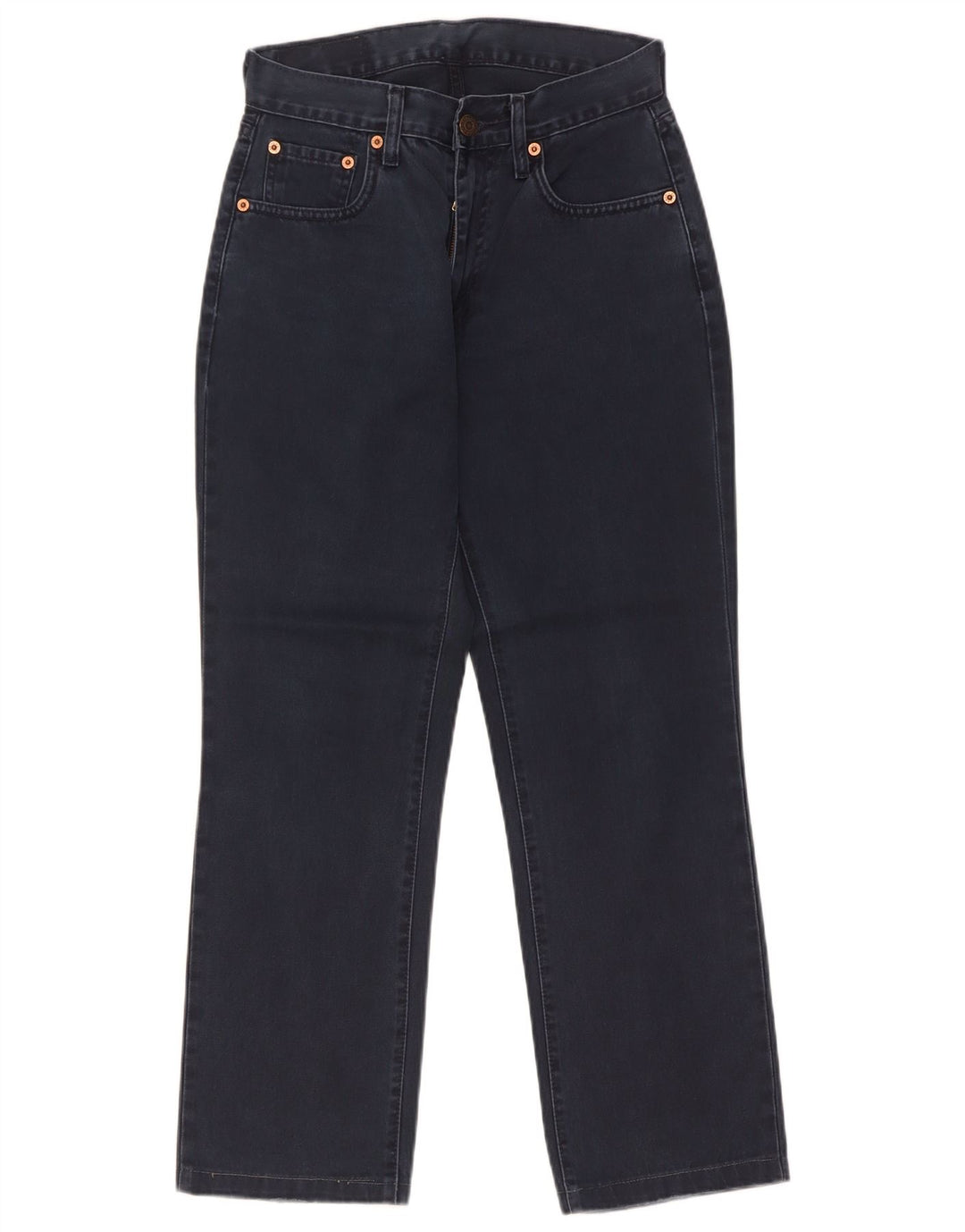 Levi's Womens 595 Straight Jeans W28 L27 Navy Blue Cotton