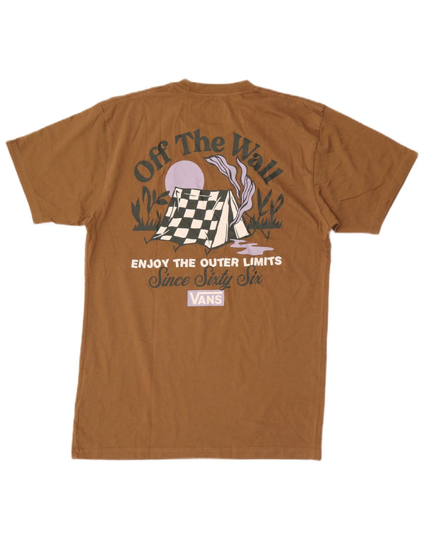 Camiseta Vans Masculina Classic Fit Graphic Top Médio Algodão Bege
