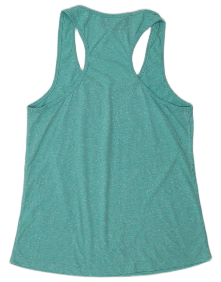 Superdry Grafisk Vest-top til kvinder, UK 14 Medium Turkis Flecked Polyester