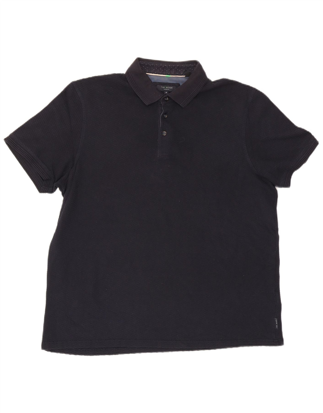 Ted Baker Mens Polo Shirt Size 6 2XL Navy Blue Cotton