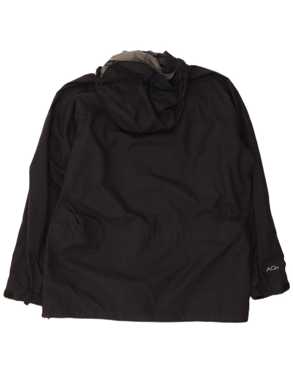 Berghaus Mens Hooded Rain Jacket UK 42 XL Black Nylon