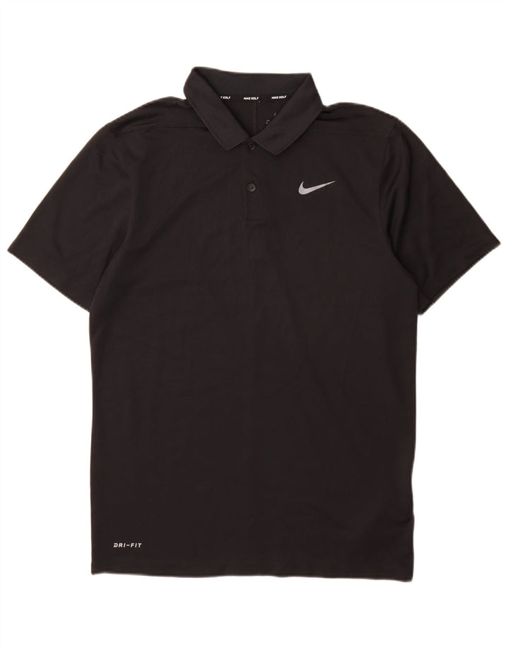 Polo Nike da uomo Dri Fit piccola in poliestere nero