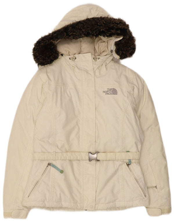 The North Face Chaqueta acolchada con capucha para mujer UK 44 Medium Beige Nylon