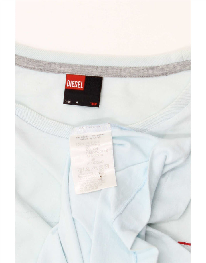 Diesel Herren T-Shirt Top mittelblaue Baumwolle
