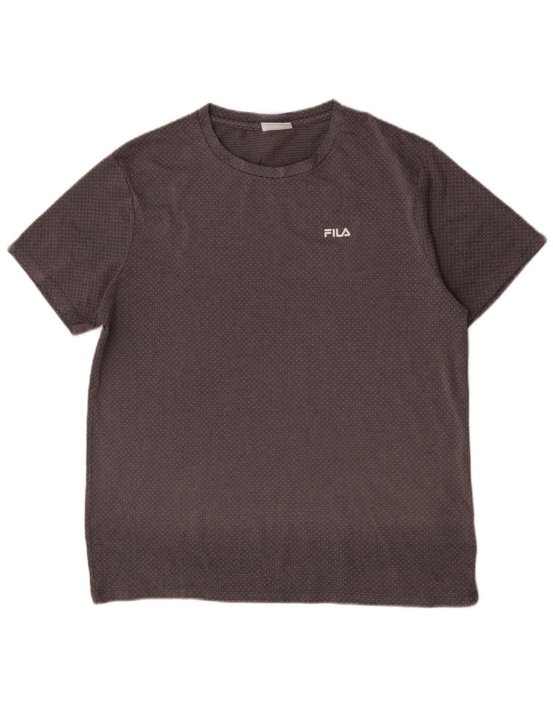 Fila Mens T-Shirt Top Large Grey Polyester