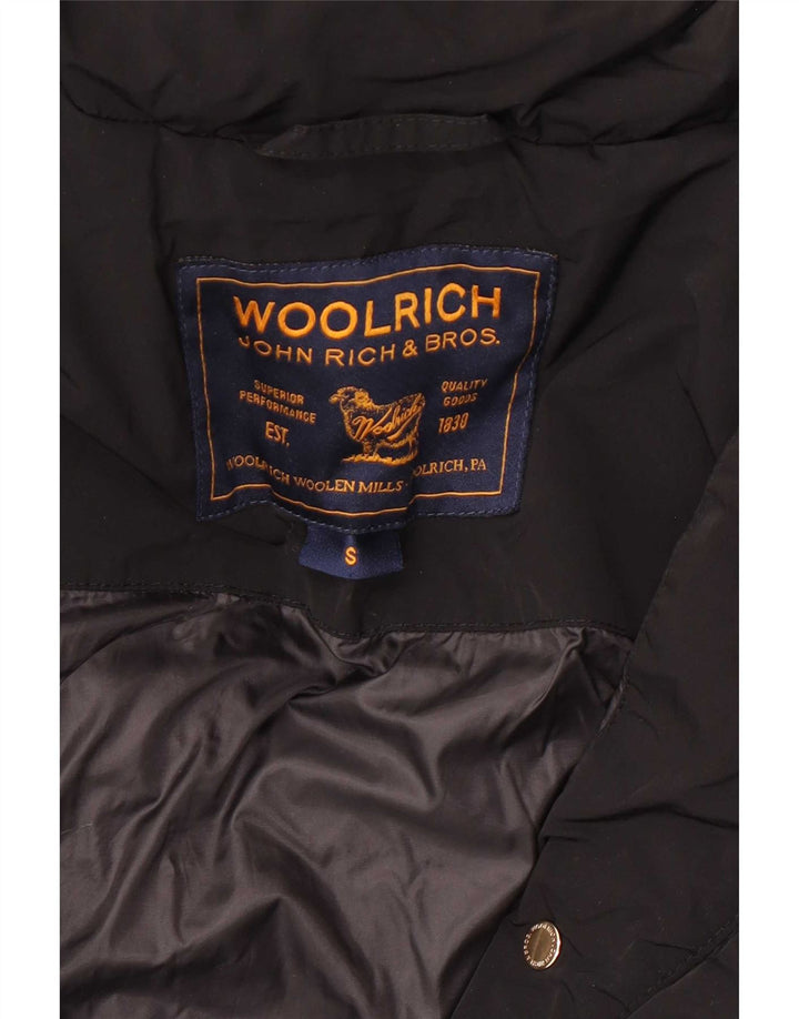 Woolrich Chaqueta acolchada con capucha para mujer UK 10 Small Poliéster negro