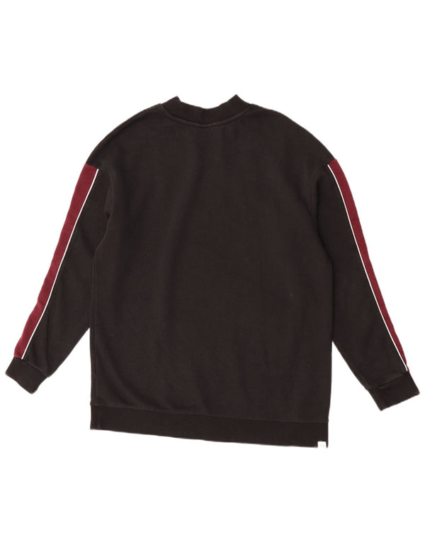 Puma Womens Sweatshirt Jumper UK 12 Medium Black Colourblock Cotton