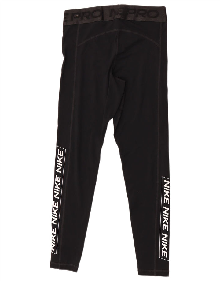 Nike Womens Graphic Leggings UK 14 Mittelschwarzes Polyester