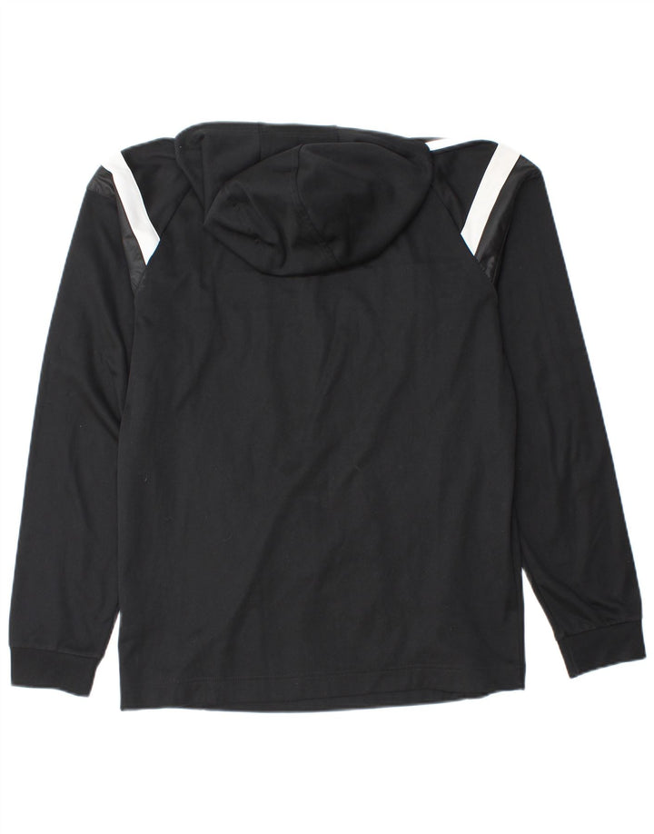 ADIDAS Mens Graphic Hoodie Jumper Small Black Polyester