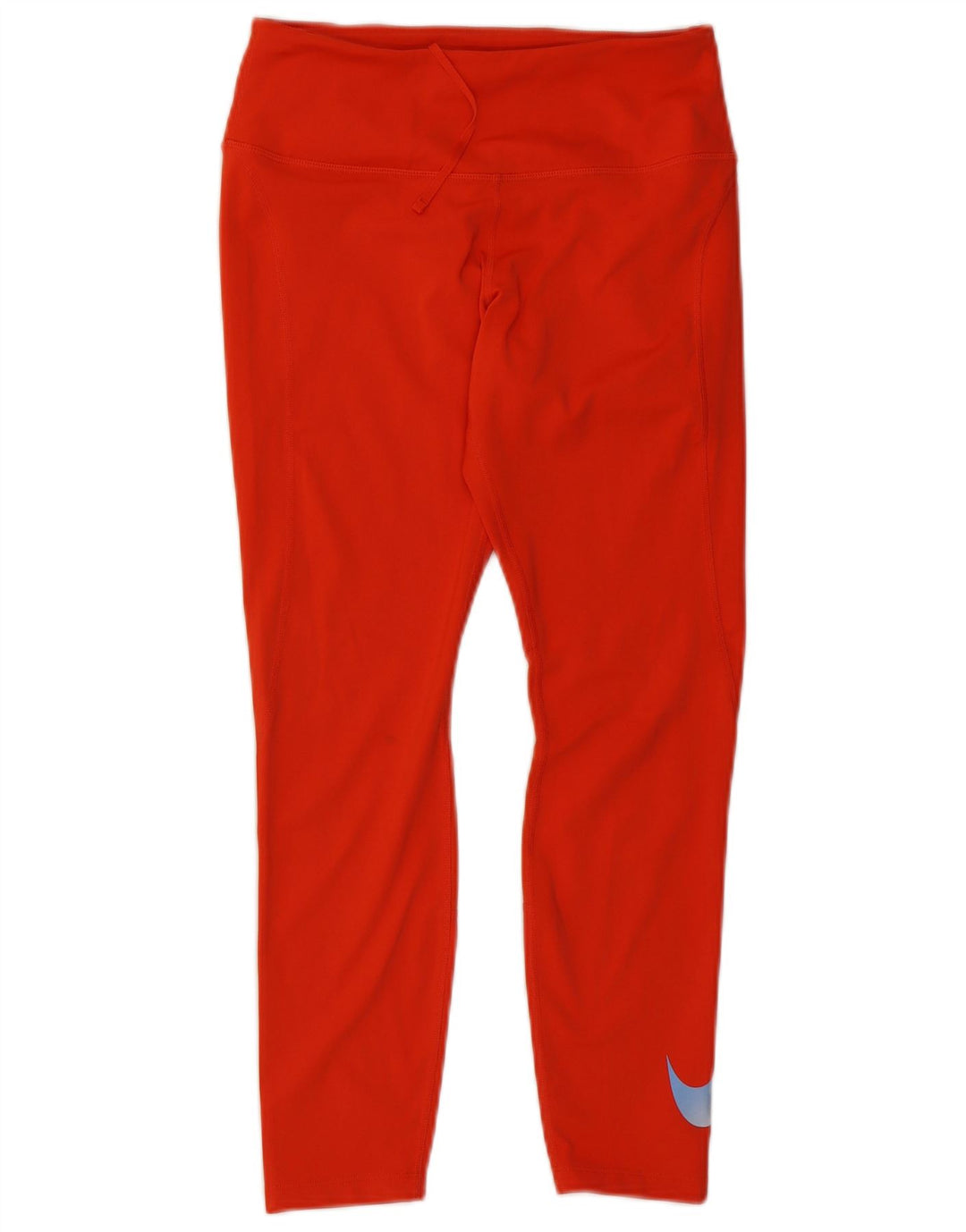 NIKE Womens Dri Fit Graphic Leggings UK 12 Medium  Red Polyester