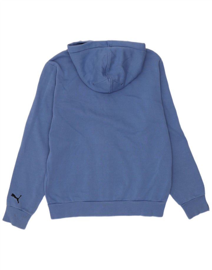 Puma Herren Kapuzenpullover mit grafischem Reißverschluss, Größe S, Blau