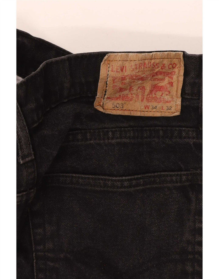 Levi's Mens 508 Tapered Jeans W34 L32 Μαύρο