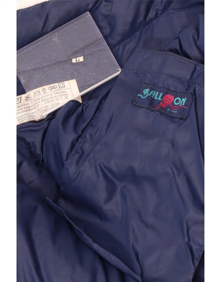 Ball On Mens Padded Jacket UK 40 Large Navy Blue Polyamide