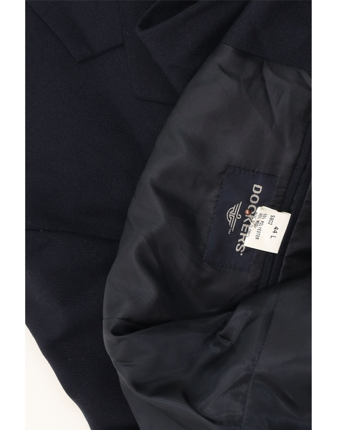 Męska marynarka Dockers Longline z 2 guzikami UK 44 2XL Granatowa wełna