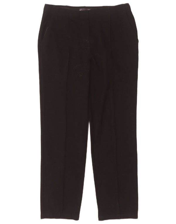 Marks & Spencer Damen Gerade Chinohose UK 12 Medium W28 L30 Schwarz