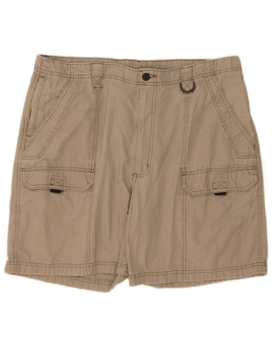 Wrangler Mens Cargo Shorts W38 XL Beige Cotton