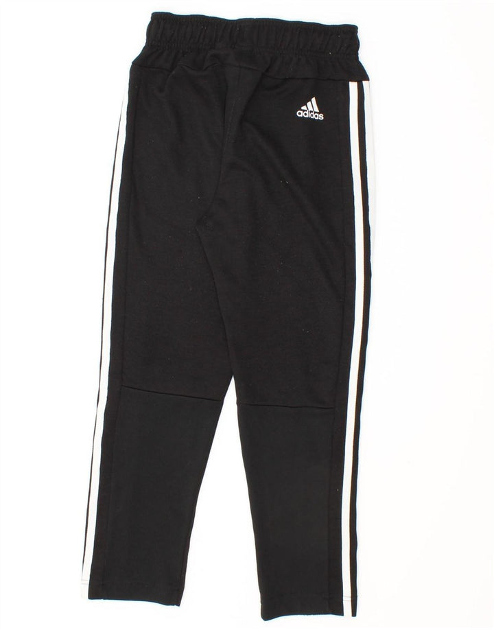 ADIDAS Girls Tracksuit Trousers 9-10 Years Black Polyester Vintage Adidas and Second-Hand Adidas from Messina Hembry 