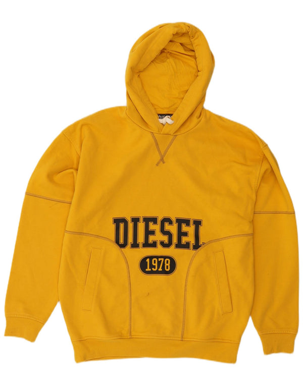 Мужской джемпер с капюшоном Diesel, маленький желтый, хлопок