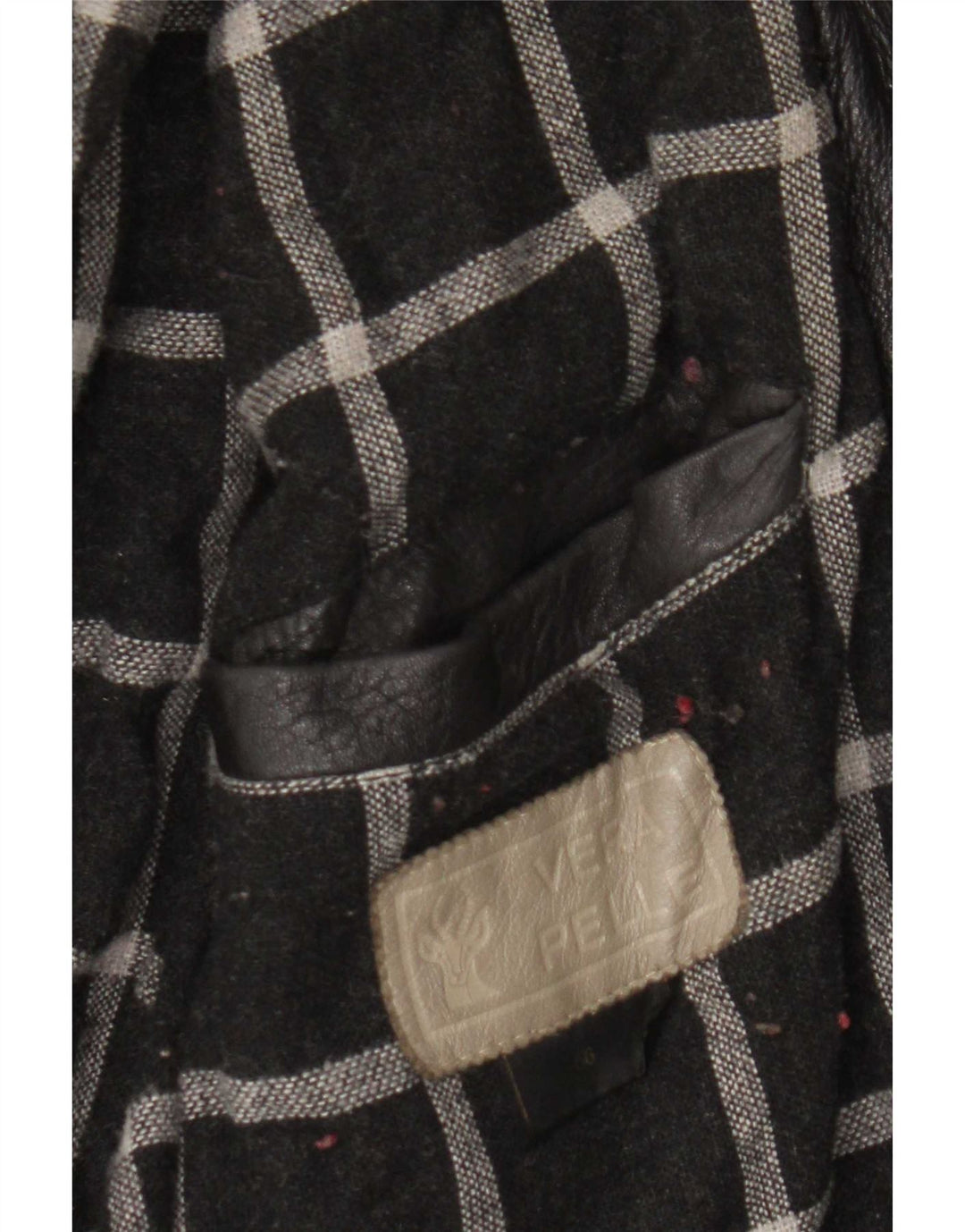 Giacca in pelle vintage da uomo IT 56 3XL Pelle nera
