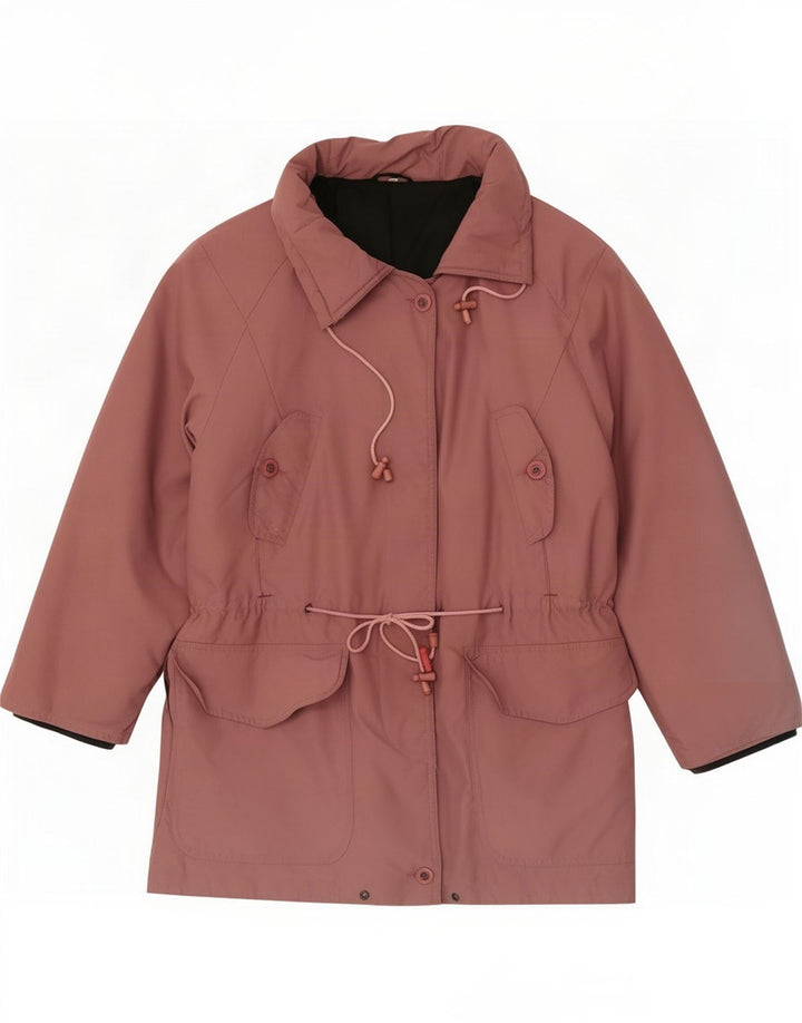 Vintage Womens Oversized Parka Jacket EU 42 Large Brown Polyester