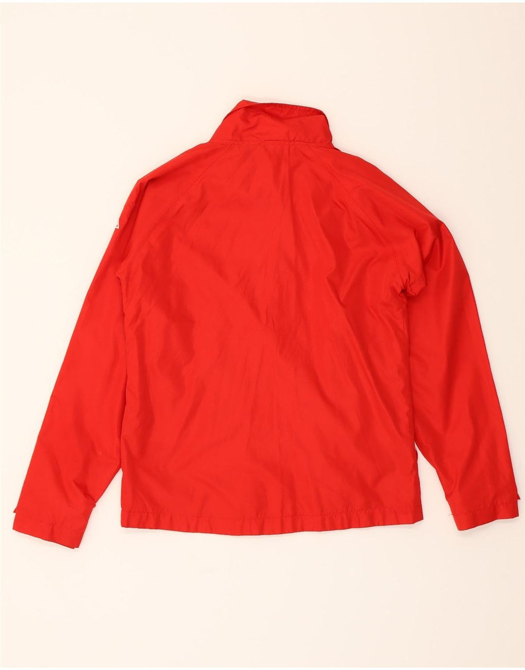 LE COQ SPORTIF Womens Graphic Rain Jacket UK 10 Small  Red Polyester Vintage Le Coq Sportif and Second-Hand Le Coq Sportif from Messina Hembry 