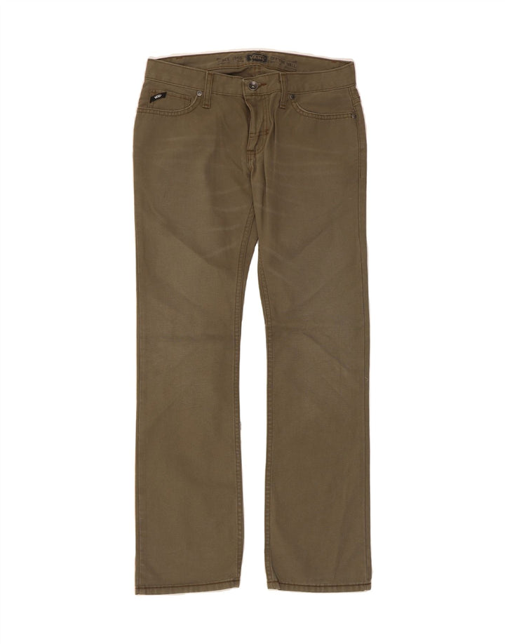 VANS Mens Straight Casual Trousers W28 L30 Green Cotton Vintage Vans and Second-Hand Vans from Messina Hembry 
