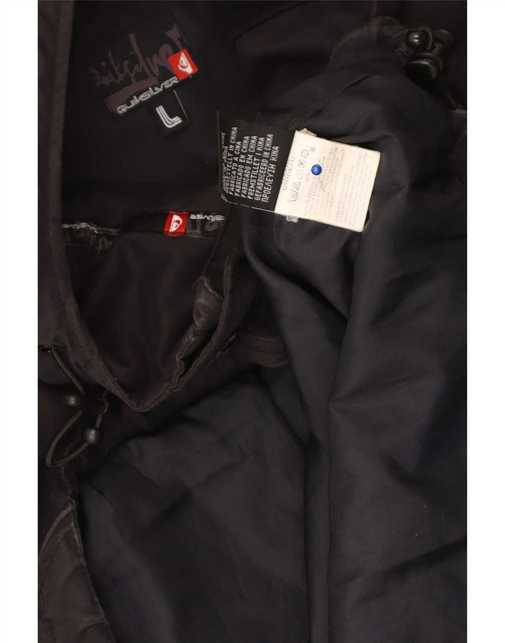 Quiksilver Mens Graphic Pullover Windbreaker Jacket UK 40 Large Black