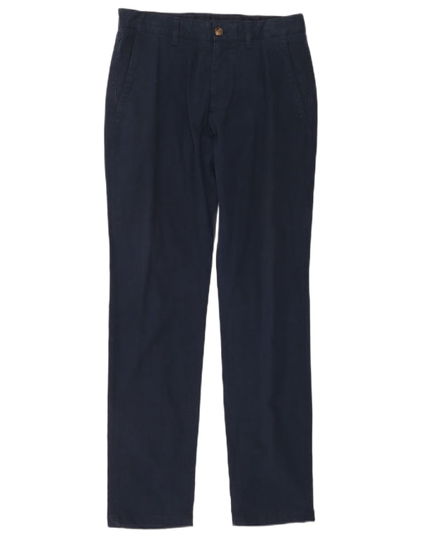 Massimo Dutti Ανδρικό παντελόνι Chino με καθημερινή εφαρμογή EU 38 Small W30 L31 Navy Blue