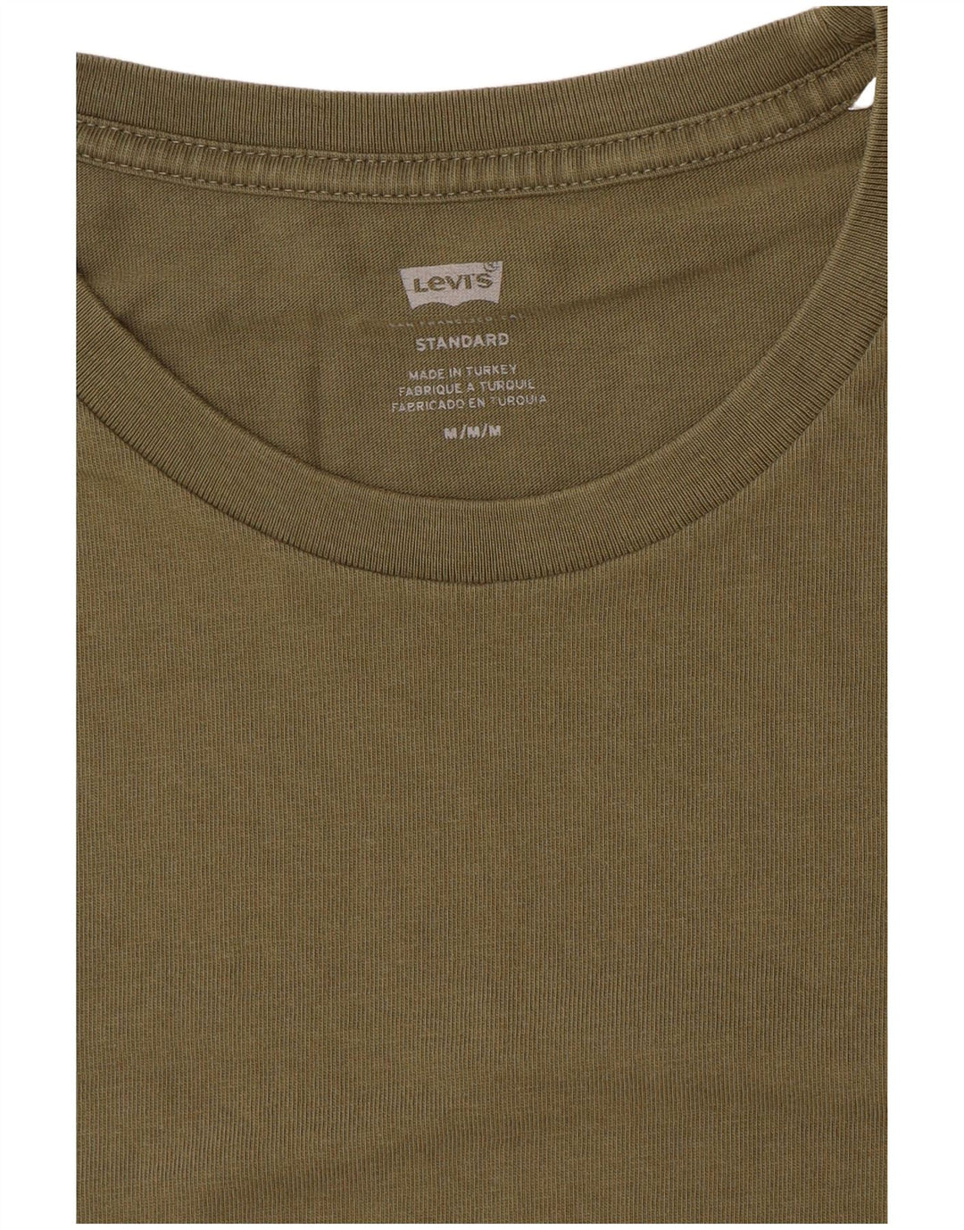 LEVI'S Mens Standard Fit T-Shirt Top Medium Khaki