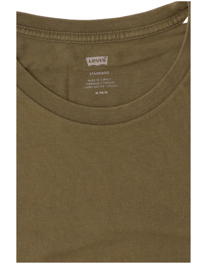 LEVI'S Mens Standard Fit T-Shirt Top Medium Khaki