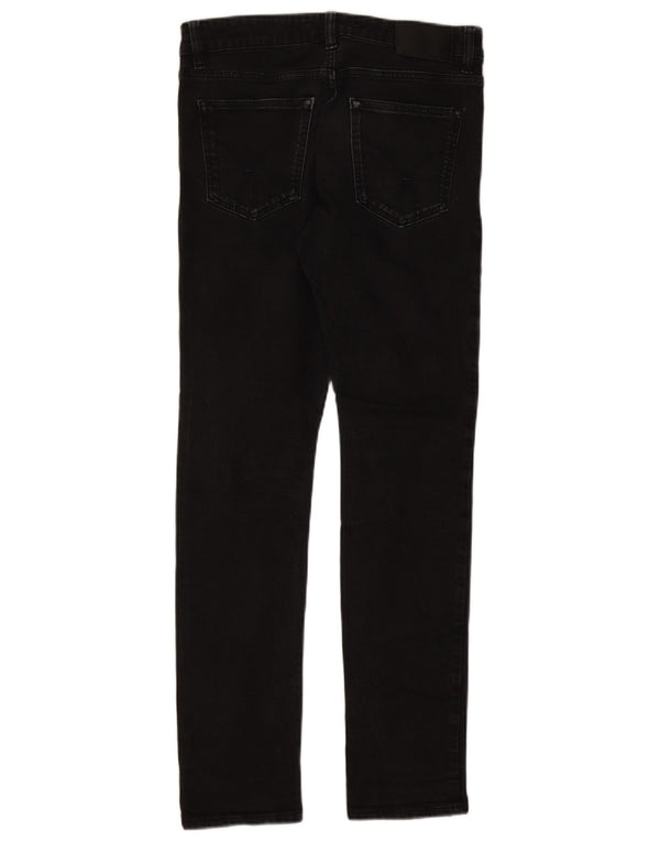 Calvin Klein Mens Jeans Slim W32 L32 Algodão Preto