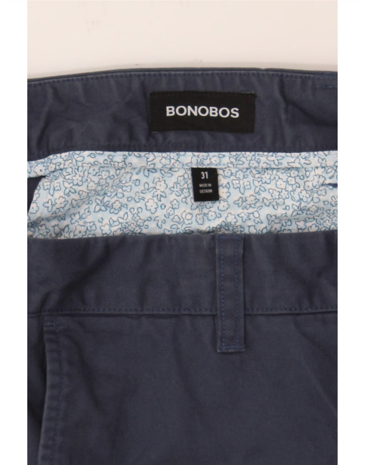 BONOBOS Mens Chino Shorts W31 Medium Navy Blue Cotton Vintage BONOBOS and Second-Hand BONOBOS from Messina Hembry 