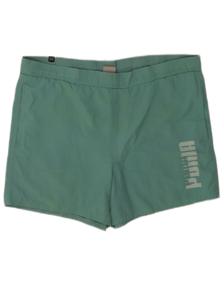 Pantaloncini da bagno grafici da uomo Puma grandi verdi in poliestere