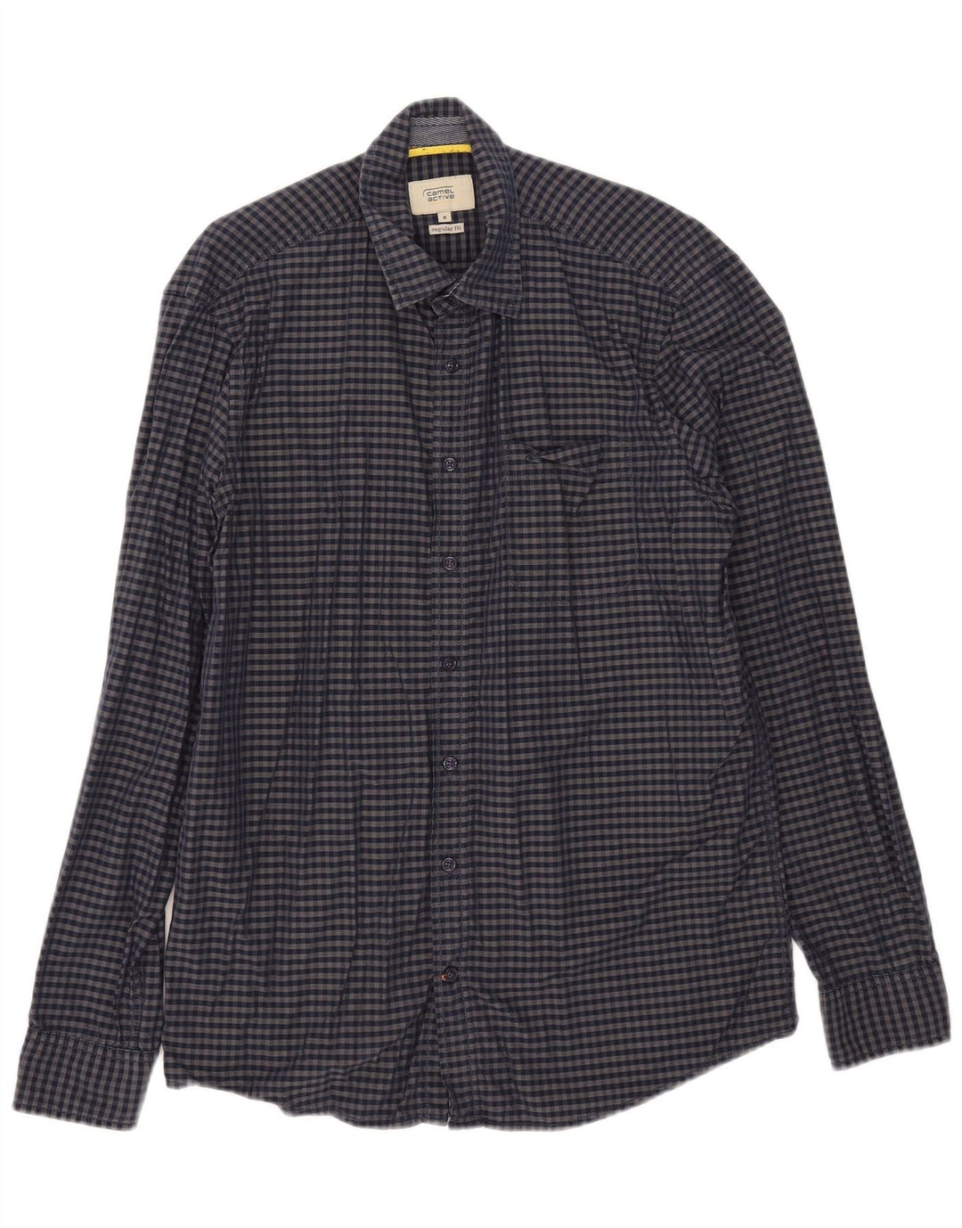 Camel Active Herre Regular Fit skjorte Medium Navy Blue Gingham Cotton